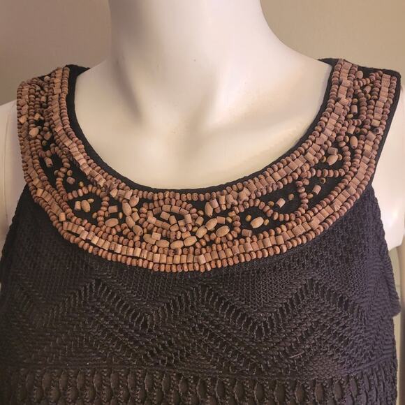 DB Est. 1962 Crochet Tunic Dress - Size 8 - Boho Chic Festival Tribal Safari - Picture 2 of 11